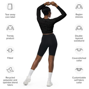 Fossa Jungle Camo Recycled long-sleeve crop top