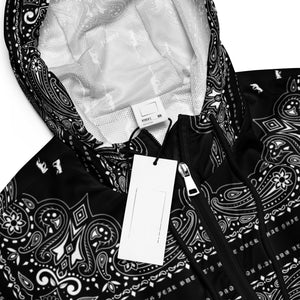 Open image in slideshow, Fossa Black Paisley windbreaker
